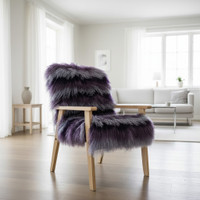 Mongolian Lamb Fur Sheepskin Plate Tricolor 
