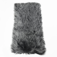 Tibetan Mongolian Lamb Fur Sheepskin Plate Frosted Grey
