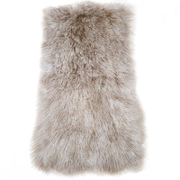 Tibetan Mongolian Lamb Fur Sheepskin Plate Frosted Tan