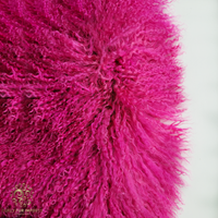 Mongolian Lamb Fur Pelt Sheepskin Shocking Pink  closeup Mongolian Lamb Fur Pelt Sheepskin Shocking Pink  closeup