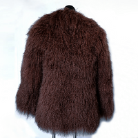 Tibetan Lamb Fur Coat Brown  Tibetan Lamb Fur Coat Brown