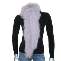 Tibetan Mongolian Lamb Fur Boa Scarf Lilac  Tibetan Mongolian Lamb Fur Boa Scarf Lilac