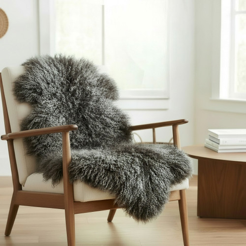 frosted brown fur pelt 