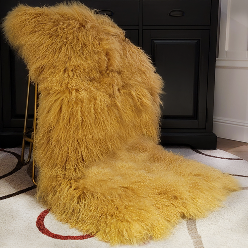 Tibetan Mongolian Lamb Fur Sheepskin Plate Aspen 2' x 4'