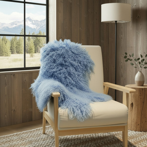 Mongolian Lamb Fur Pelt Sheepskin Serenity 