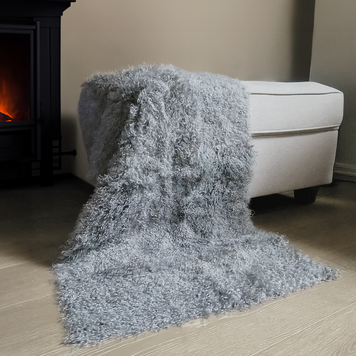 Kalgan Lamb Fur Plate Grey