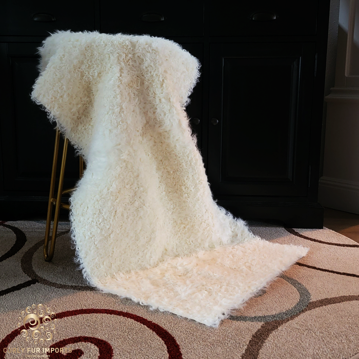 Kalgan Lamb Fur Plate Natural White 