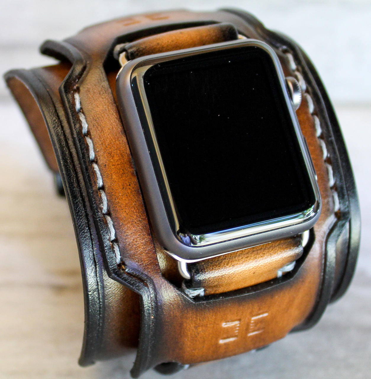 The Legacy Cuff – Aged Brown Vintage Leather Apple Watch