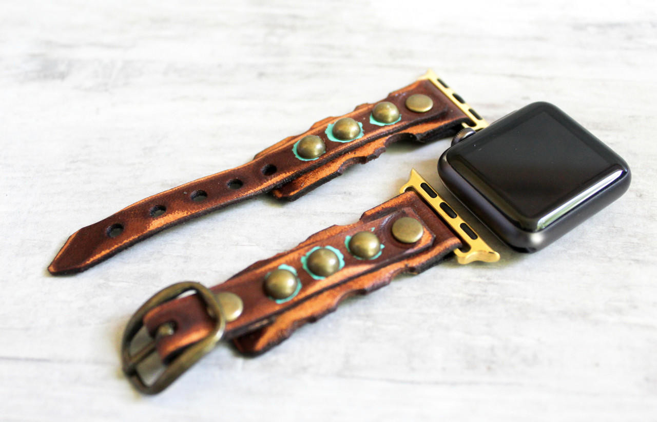 CHARMINGO Boho Leather Band Compatible with Apple Watch Band