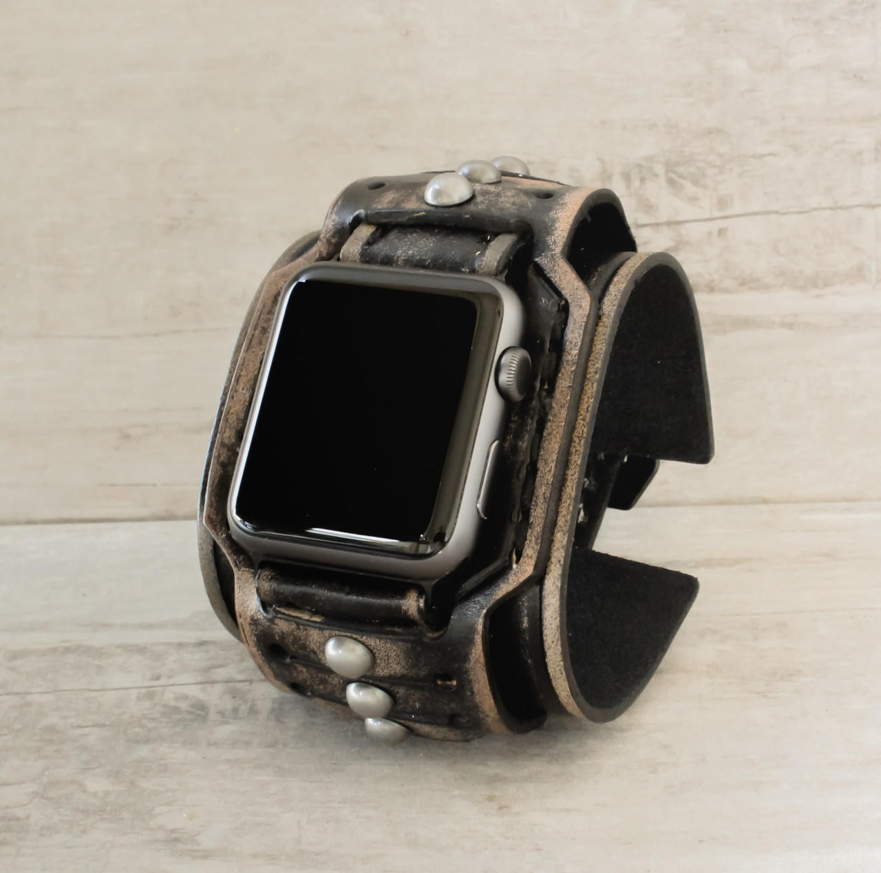 The Rogue Cuff – Steampunk Leather Apple Watch Band for Series 1-10