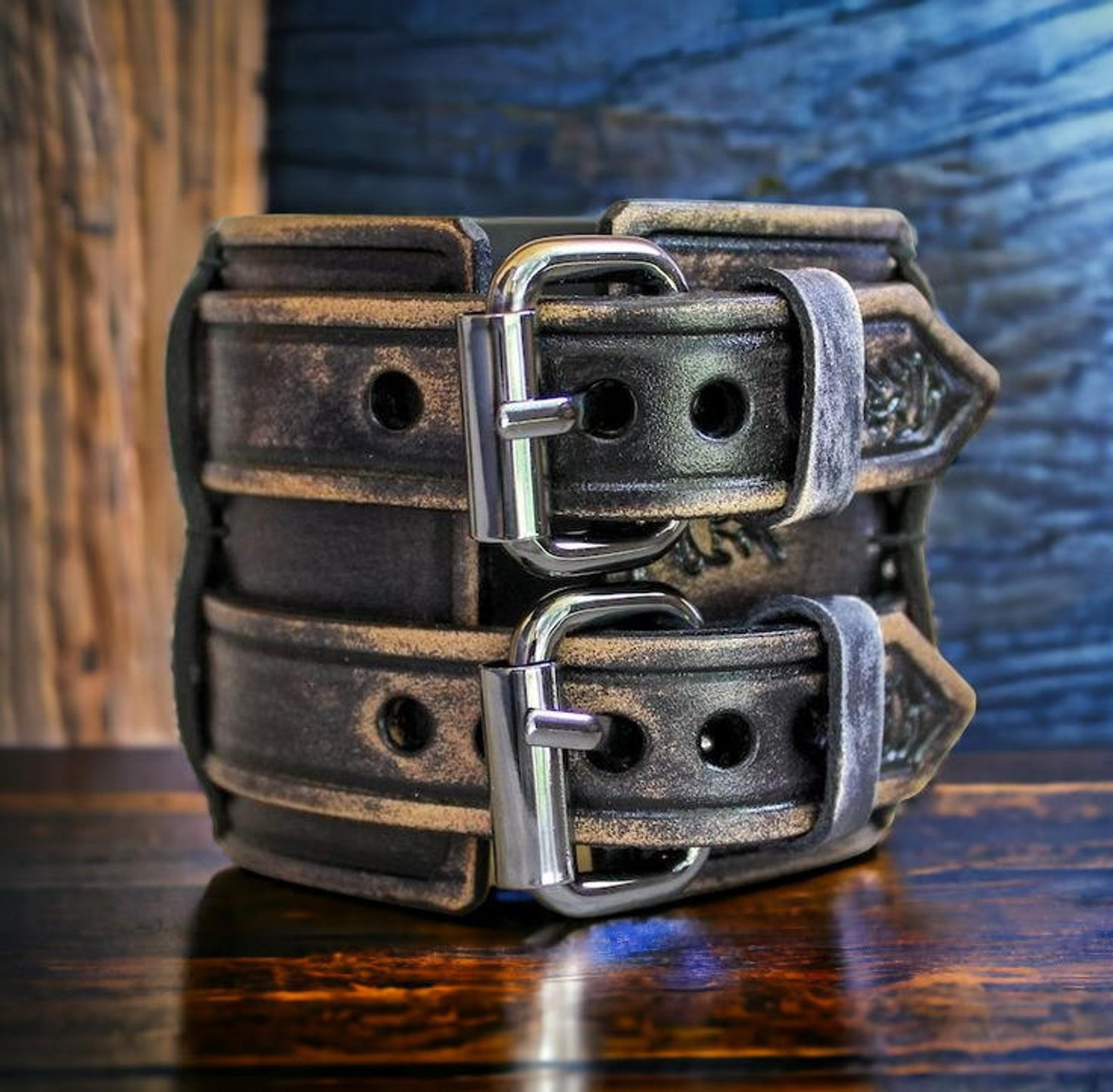 Faux Leather Double Row Cuff Bracelet | Express