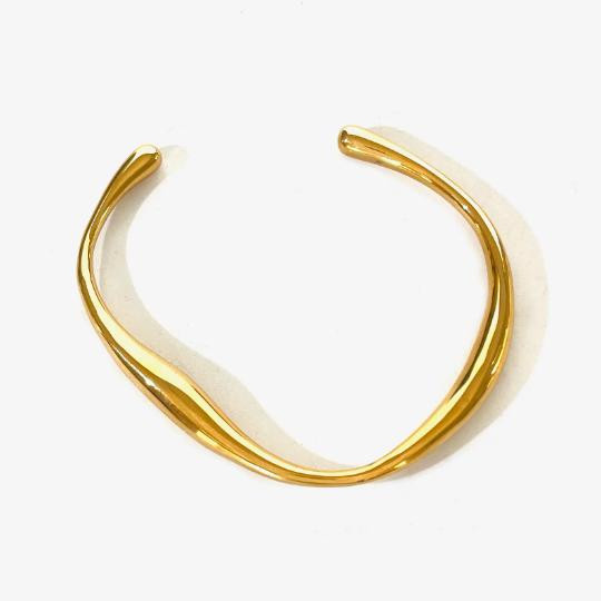 その他 GAL BANGLE 22k Yellow Gold Simple Spiral Ball Bangle - BAN JBJ054825-A