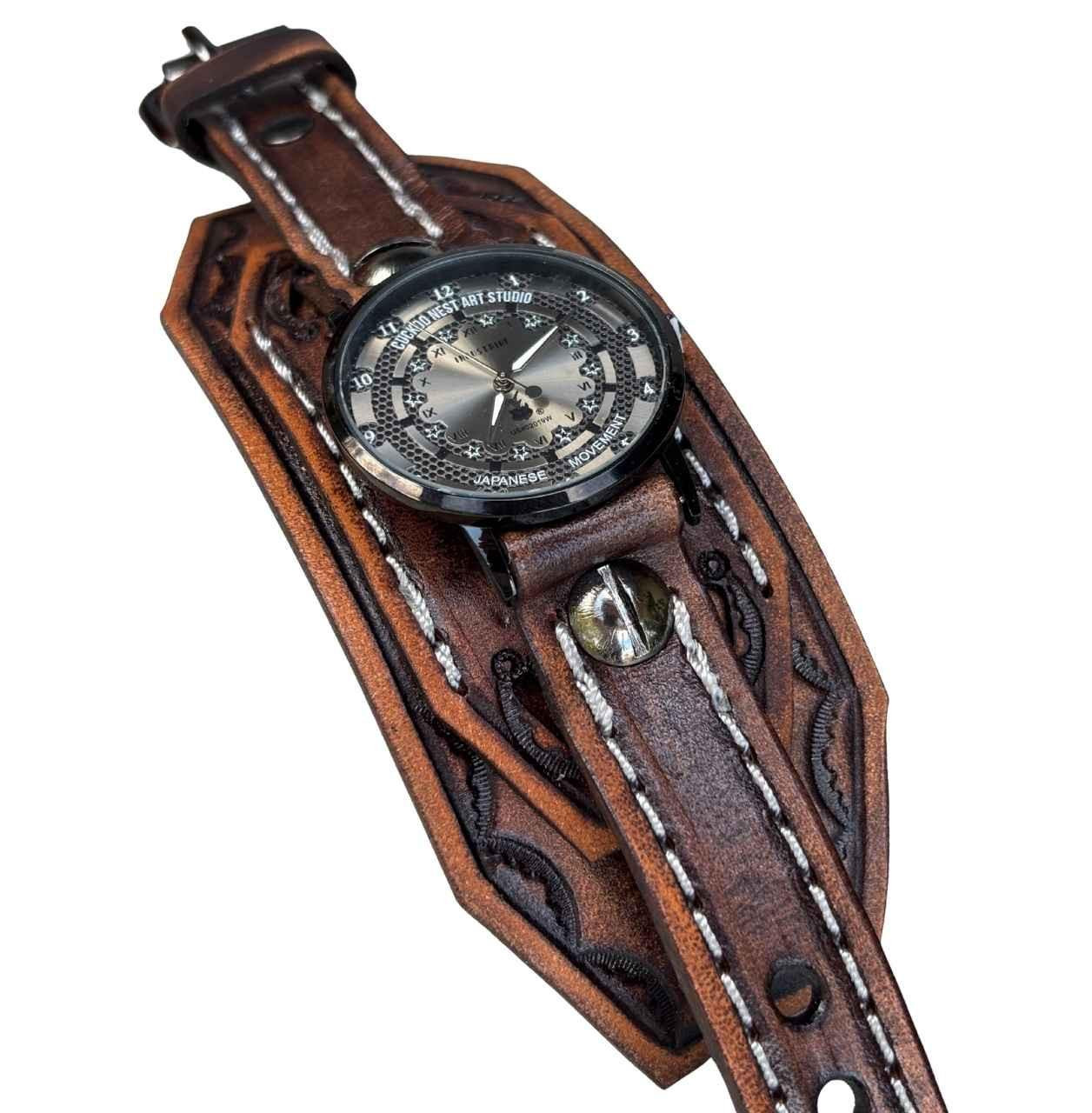 Industrial Leather Cuff Watch | Japanese Movement | Final Few 50% Off