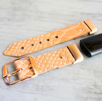 Classic Natural Fitbit Charge Leather Band|Alligator