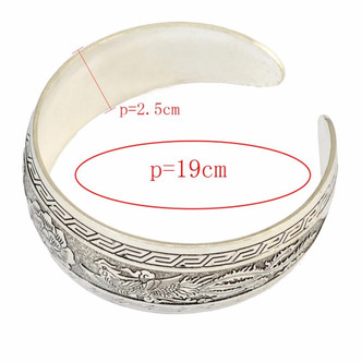 Ethnic Bohemian Silver Cuff Bracelet