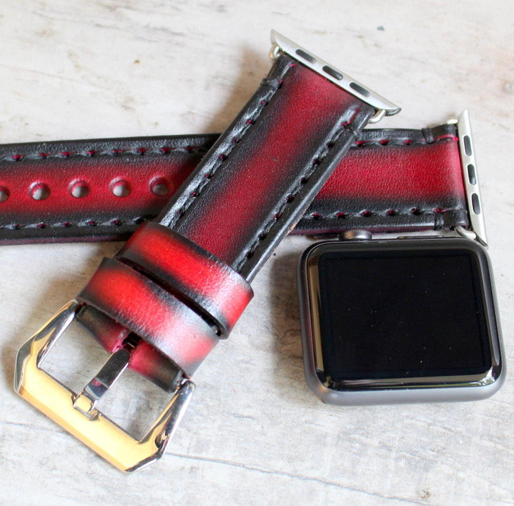 Red and Black apple watch band