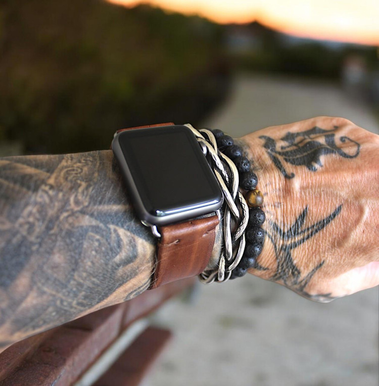 Handcrafted Minimalistic Leather Apple Watch Bands