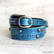 Studded blue and black apple watch band