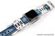 Distressed Leather Apple Watch Band-White and Blue-Throttle2