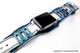 Denim Blue Leather Apple Watch Cuff-Throttle2