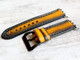 Full Grain Leather Apple Watch Band|Yellow and Black