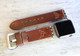 Dolphin stamped leather apple watch band