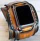 Wide Leather apple watch cuff|Aged brown