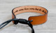 Hidden secret message full grain leather bracelet