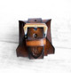 Personalized Apple Watch band — full view of wide leather cuff with stainless hardware