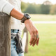 Rivetted Leather Apple Watch Band-Antique