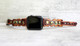 Boho Leather Apple Watch band-Vintage looking rivetted
