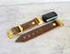 Classic Saddle Tan Leather Watch Band for Fitbit Charge