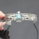 Antique Silver Cuff with Turquoise Bird
