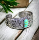 Wide Boho Bracelet with Turquoise Stone