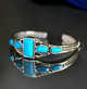 Sky Blue Stones Silver Bracelet Cuff