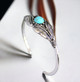 Vintage looking Silver Bracelet with Captivating Turquoise Stone
