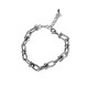 Punk Chain Geometric Silver Bracelet