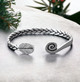 Silver Chevron Woven Bracelet