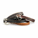 Engraved leather wristlet keychain with custom message