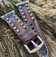 Adjustable buckle and keeper loop of rugged leather Apple Watch strap for men Adjustable buckle and keeper loop of rugged leather Apple Watch strap for men