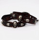 Unisex couples bracelet with skull details