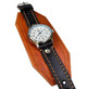 Orange & Black Leather Cuff Watch —6 3/4"- Final Few, 50% Off