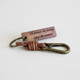 Custom leather keychain with engraved quote Embrace the journey enjoy the moment