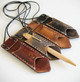 Leather pen sleeve necklace in full grain vegetable tanned leather