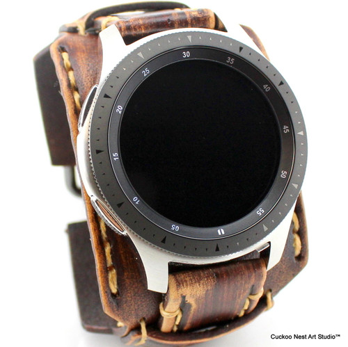 Hanya Yellow Bronze Pendants Cuff Strap for Samsung Galaxy Watch