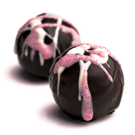 Hazelnut cherry milk chocolate truffles: gluten free gift, gluten