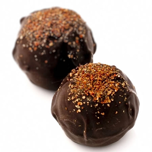 Hottie: dark chocolate truffles with chili and Mexican cinnamon