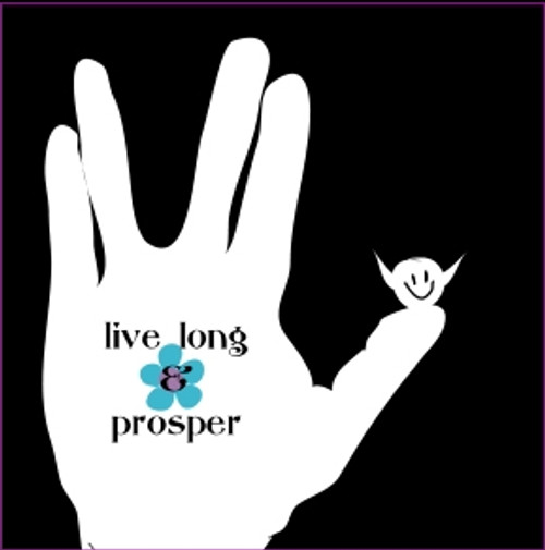 Live Long & Prosper card for chocolate gifts
