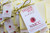 Event favor with standard gold loop and customized tag: chocolate truffles - handmade, all natural, gluten-free chocolate truffles