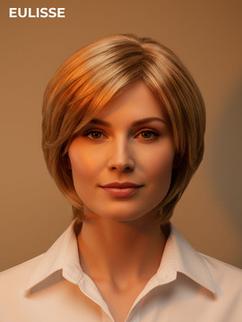 Eulisse - Europees Onbewerkt Haar Rekbare Basis Korte Pruik
